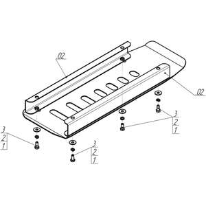 Кликните для увеличения изображения Защита Топливоохладитель Volkswagen Transporter/Caravelle T5 ( 2003-2009 ) г. арт: 02715-2