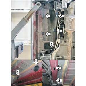 Кликните для увеличения изображения Защита Трубки кондиционера Volkswagen Transporter/Caravelle T6.1 ( 2020-2023 ) г. арт: 72704-2