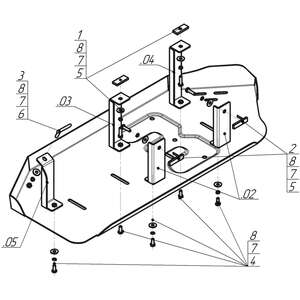 Кликните для увеличения изображения Защита Трубки кондиционера Volkswagen Transporter/Caravelle T6.1 ( 2020-2023 ) г. арт: 72704-2