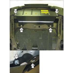 Защита Радиатор Volvo XC90 ( 2010-2015 ) г. арт: 02617-3