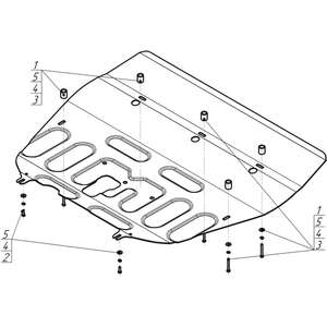 Защита Двигатель; КПП Jac JS4 ( 2021-н.в. ) г. арт: 77601 photo3 Интернет магазин Автоаксессуаров Защита картера, МКПП, АКПП, РК, ТБ (Мотодор)