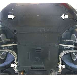 Защита Двигатель, Коробка переключения передач Audi A4 ( 2011-2015 ) г. арт: 30102-2 photo2 Интернет магазин Автоаксессуаров Защита картера, МКПП, АКПП, РК, ТБ (Мотодор)