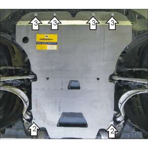 Защита Двигатель, Коробка переключения передач Audi Q5 ( 2008-2012 ) г. арт: 30105-2 photo1 Интернет магазин Автоаксессуаров Защита картера, МКПП, АКПП, РК, ТБ (Мотодор)