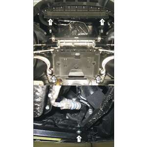 Защита Двигатель, Коробка переключения передач Audi Q5 ( 2008-2012 ) г. арт: 30105-2 photo2 Интернет магазин Автоаксессуаров Защита картера, МКПП, АКПП, РК, ТБ (Мотодор)