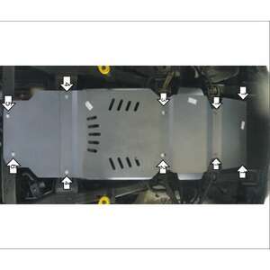 Кликните для увеличения изображения Защита Двигатель, Передний дифференциал, Коробка переключения передач, Раздаточная коробка Chevrolet Tahoe ( 2011-2014 ) г. арт: 33506-2