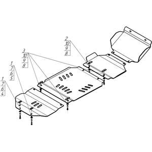 Кликните для увеличения изображения Защита Двигатель, Передний дифференциал, Коробка переключения передач, Раздаточная коробка Chevrolet Tahoe ( 2011-2014 ) г. арт: 33506-2