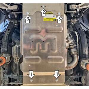 Защита КПП Dodge Ram 1500 ( 2024-н.в. ) г. арт: 32917 photo1 Интернет магазин Автоаксессуаров Защита картера, МКПП, АКПП, РК, ТБ (Мотодор)