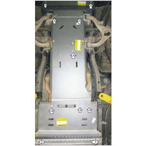 Кликните для увеличения изображения Защита Двигатель, Передний дифференциал, Коробка переключения передач, Радиатор, Раздаточная коробка Dodge Ram 1500 ( 2015-2018 ) г. арт: 32901-2