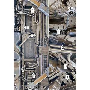 Кликните для увеличения изображения Защита Трубки кондиционера Ford Tourneo Custom ( 2023- ) г. арт: 340703