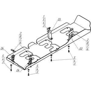 Кликните для увеличения изображения Защита Трубки кондиционера Ford Tourneo Custom ( 2023- ) г. арт: 340703