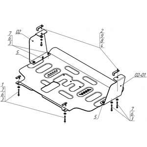 Защита Двигатель, Коробка переключения передач Ford Tourneo Custom ( 2023- ) г. арт: 340702 photo1 Интернет магазин Автоаксессуаров Защита картера, МКПП, АКПП, РК, ТБ (Мотодор)