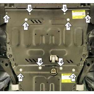 Защита Двигатель, Коробка переключения передач Gac M8 ( 2023- ) г. арт: 347801-3 photo1 Интернет магазин Автоаксессуаров Защита картера, МКПП, АКПП, РК, ТБ (Мотодор)