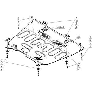 Защита Двигатель, Коробка переключения передач Gac M8 ( 2023- ) г. арт: 347801-3 photo3 Интернет магазин Автоаксессуаров Защита картера, МКПП, АКПП, РК, ТБ (Мотодор)