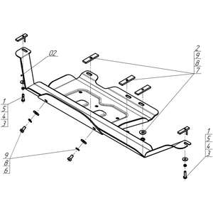 Защита Раздаточная коробка Jac T8Pro ( 2019- ) г. арт: 348304-2