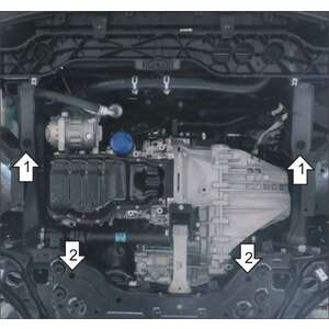 Защита Двигатель, Коробка переключения передач KIA Sportage ( 2018-2022 ) г. арт: 31001-4 photo1 Интернет магазин Автоаксессуаров Защита картера, МКПП, АКПП, РК, ТБ (Мотодор)