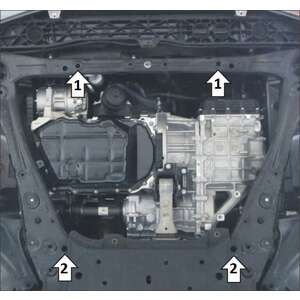 Защита Двигатель; КПП KIA Sportage ( 2022-н.в. ) г. арт: 340901 photo2 Интернет магазин Автоаксессуаров Защита картера, МКПП, АКПП, РК, ТБ (Мотодор)