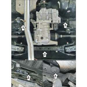 Защита Задний дифференциал KIA Sportage ( 2022- ) г. арт: 340903-2