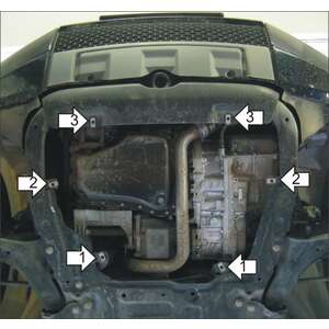 Защита Двигатель, Коробка переключения передач Land Rover Freelander II ( 2006-2012 ) г. арт: 33203-2 photo2 Интернет магазин Автоаксессуаров Защита картера, МКПП, АКПП, РК, ТБ (Мотодор)