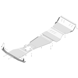 Кликните для увеличения изображения Защита Двигатель, Коробка переключения передач, Радиатор, Передний дифференциал, Раздаточная коробка Mitsubishi L 200 ( 2015-2018 ) г. арт: 31323-2