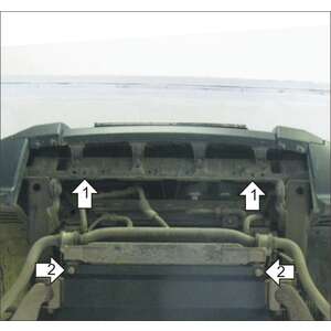 Защита Радиатор, Интеркулер Mitsubishi Pajero IV ( 2012-2020 ) г. арт: 31302-2 photo2 Интернет магазин Автоаксессуаров Защита картера, МКПП, АКПП, РК, ТБ (Мотодор)