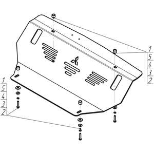 Защита Радиатор, Интеркулер Mitsubishi Pajero IV ( 2012-2020 ) г. арт: 31302-2 photo3 Интернет магазин Автоаксессуаров Защита картера, МКПП, АКПП, РК, ТБ (Мотодор)