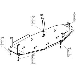 Защита Топливный бак Mitsubishi Pajero IV ( 2012-2020 ) г. арт: 31313-2