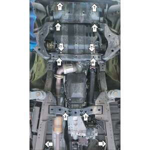 Защита Двигатель, Коробка переключения передач, Радиатор, Передний дифференциал, Раздаточная коробка Mitsubishi Pajero Sport III ( 2016-2021 ) г. арт: 31336-3 photo2 Интернет магазин Автоаксессуаров Защита картера, МКПП, АКПП, РК, ТБ (Мотодор)