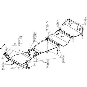 Защита Двигатель, Коробка переключения передач, Радиатор, Передний дифференциал, Раздаточная коробка Mitsubishi Pajero Sport III ( 2016-2021 ) г. арт: 31336-3 photo3 Интернет магазин Автоаксессуаров Защита картера, МКПП, АКПП, РК, ТБ (Мотодор)