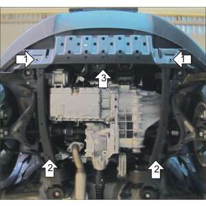Защита Двигатель, Коробка переключения передач Ssangyong Actyon New ( 2013-2015 ) г. арт: 32804-2 photo3 Интернет магазин Автоаксессуаров Защита картера, МКПП, АКПП, РК, ТБ (Мотодор)