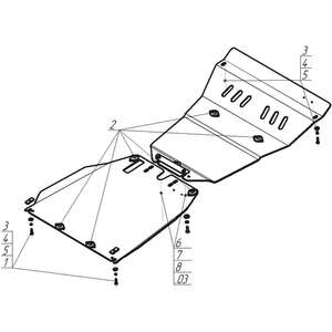 Защита Двигатель, Коробка переключения передач, Радиатор Ssangyong Rexton ( 2012-2015 ) г. арт: 32801-4 photo5 Интернет магазин Автоаксессуаров Защита картера, МКПП, АКПП, РК, ТБ (Мотодор)