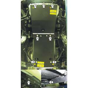 Защита Двигатель, Передний дифференциал, Коробка переключения передач Toyota Land Cruiser Prado 150 ( 2017-2023 ) г. арт: 32523-3 photo1 Интернет магазин Автоаксессуаров Защита картера, МКПП, АКПП, РК, ТБ (Мотодор)