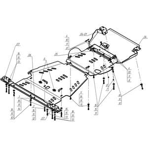 Защита Двигатель, Передний дифференциал, Коробка переключения передач, Радиатор, Раздаточная коробка Toyota Tundra ( 2016-2021 ) г. арт: 32508-2 photo6 Интернет магазин Автоаксессуаров Защита картера, МКПП, АКПП, РК, ТБ (Мотодор)