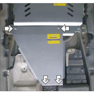 Защита Раздаточная коробка Volkswagen Touareg ( 2015-2018 ) г. арт: 32709-6 photo2 Интернет магазин Автоаксессуаров Защита картера, МКПП, АКПП, РК, ТБ (Мотодор)