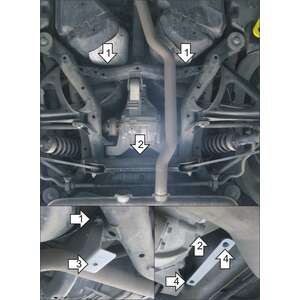 Защита Задний дифференциал Volkswagen Touareg ( 2015-2018 ) г. арт: 32710-4 photo2 Интернет магазин Автоаксессуаров Защита картера, МКПП, АКПП, РК, ТБ (Мотодор)