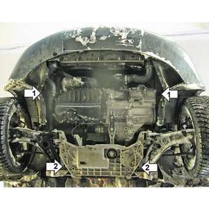 Защита Двигатель, Коробка переключения передач Volkswagen Touran ( 2010-2015 ) г. арт: 32705-15 photo2 Интернет магазин Автоаксессуаров Защита картера, МКПП, АКПП, РК, ТБ (Мотодор)