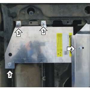 Кликните для увеличения изображения Защита Трубки сажевого фильтра Volkswagen Transporter/Caravelle T6 ( 2015-2020 ) г. арт: 32717-2