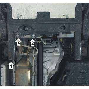 Кликните для увеличения изображения Защита Трубки сажевого фильтра Volkswagen Transporter/Caravelle T6 ( 2015-2020 ) г. арт: 32717-2