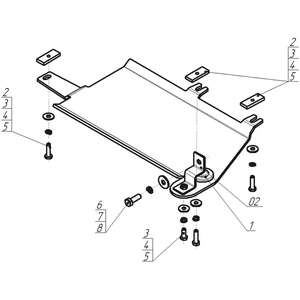 Кликните для увеличения изображения Защита Трубки сажевого фильтра Volkswagen Transporter/Caravelle T6 ( 2015-2020 ) г. арт: 32717-2