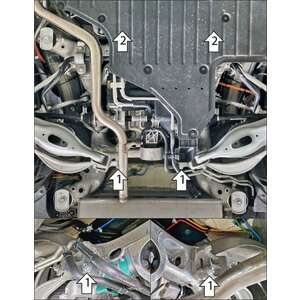 Кликните для увеличения изображения Защита Задний электромотор, Трубки охлаждения электромотора Voyah Dream ( 2021- ) г. арт: 348610