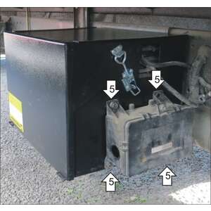 Защита Аккумуляторная батарея Hyundai HD 78 ( 2003- ) г. арт: 20913-2 photo1 Интернет магазин Автоаксессуаров Защита картера, МКПП, АКПП, РК, ТБ (Мотодор)