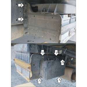 Защита Аккумуляторная батарея Hyundai HD 78 ( 2003- ) г. арт: 20913-2 photo2 Интернет магазин Автоаксессуаров Защита картера, МКПП, АКПП, РК, ТБ (Мотодор)