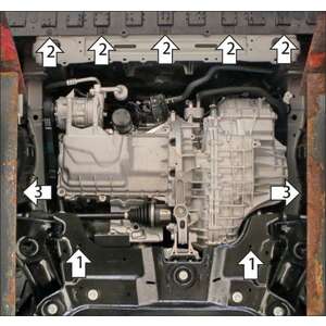 Защита Двигатель, Коробка переключения передач Changan UNI-V ( 2021- ) г. арт: 57208-2 photo2 Интернет магазин Автоаксессуаров Защита картера, МКПП, АКПП, РК, ТБ (Мотодор)