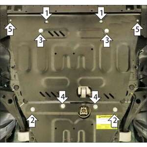 Защита Двигатель, Коробка переключения передач Gac M8 ( 2023- ) г. арт: 57802-3 photo1 Интернет магазин Автоаксессуаров Защита картера, МКПП, АКПП, РК, ТБ (Мотодор)