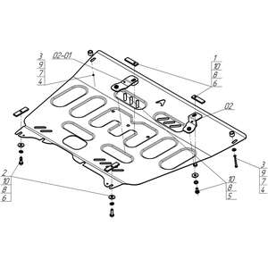 Защита Двигатель, Коробка переключения передач Gac M8 ( 2023- ) г. арт: 57802-3 photo3 Интернет магазин Автоаксессуаров Защита картера, МКПП, АКПП, РК, ТБ (Мотодор)