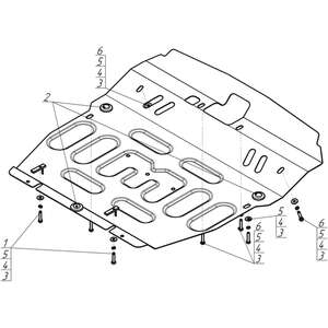 Защита Двигатель, Коробка переключения передач Hyundai Santa Fé II ( 2011-2012 ) г. арт: 50917-3 photo3 Интернет магазин Автоаксессуаров Защита картера, МКПП, АКПП, РК, ТБ (Мотодор)