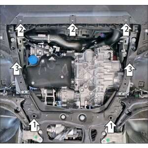 Защита Двигатель, Коробка переключения передач JAECOO J8 ( 2024- ) г. арт: 59014-3 photo2 Интернет магазин Автоаксессуаров Защита картера, МКПП, АКПП, РК, ТБ (Мотодор)