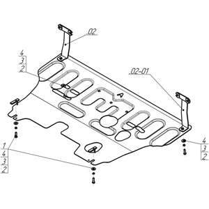 Защита Двигатель, Коробка переключения передач KIA Cerato ( 2019-2021 ) г. арт: 50913-4