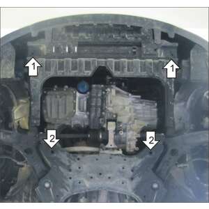 Защита Двигатель, Коробка переключения передач KIA Rio ( 2015-2017 ) г. арт: 50901-4 photo3 Интернет магазин Автоаксессуаров Защита картера, МКПП, АКПП, РК, ТБ (Мотодор)