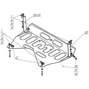 Защита Двигатель, Коробка переключения передач KIA Sportage ( 2010-2016 ) г. арт: 50904-2 photo2 Интернет магазин Автоаксессуаров Защита картера, МКПП, АКПП, РК, ТБ (Мотодор)
