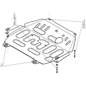 Защита Двигатель, Коробка переключения передач Mitsubishi Outlander III ( 2017-2018 ) г. арт: 51338-4 photo3 Интернет магазин Автоаксессуаров Защита картера, МКПП, АКПП, РК, ТБ (Мотодор)